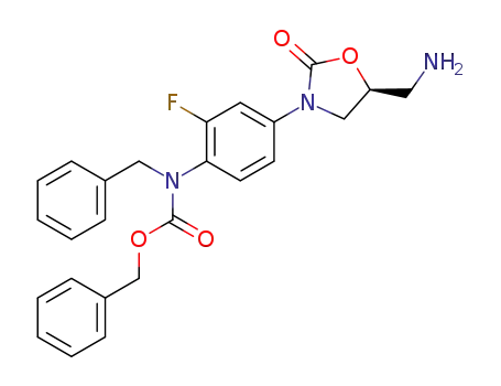 benzyl 4-((S)-5-(aminomethyl)-2-oxooxazolidin-3-yl)-2-fluorophenylbenzylcarbamate