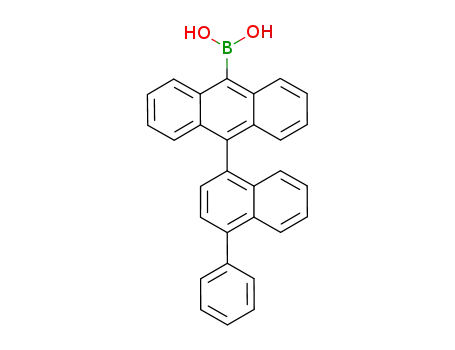 Molecular Structure of 944801-29-0 (Boronic acid, [10-(4-phenyl-1-naphthalenyl)-9-anthracenyl]-)