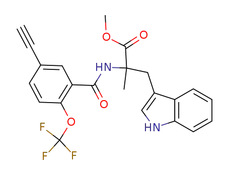 2-(5-Ethynyl-2-trifluoromethoxy-benzoylamino)-3-(1H-indol-3-yl)-2-methyl-propionic acid methyl ester