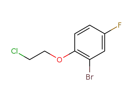 Molecular Structure of 922728-20-9 (Benzene, 2-bromo-1-(2-chloroethoxy)-4-fluoro-)