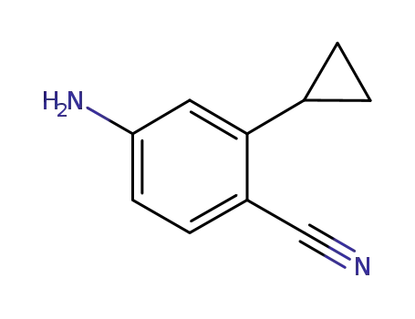 Molecular Structure of 1006899-23-5 (4-amino-2-cyclopropylbenzonitrile)