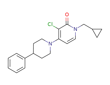 3-chloro-1-(cyclopropylmethyl)-4-(4-phenyl-1-piperidyl)pyridin-2-one