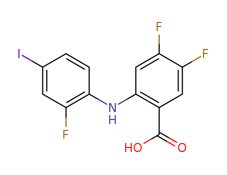 Benzoic acid, 4,5-difluoro-2-[(2-fluoro-4-iodophenyl)amino]-