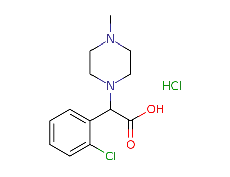 Molecular Structure of 1092477-37-6 ((+/-)-(2-chlorophenyl)(4-methyl-1-piperazinyl)acetic acid hydrochloride)