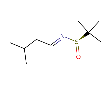 Molecular Structure of 220315-20-8 ((R,E)-2-methyl-N-(3-methylbutylidene)-2-propanesulfinamide)