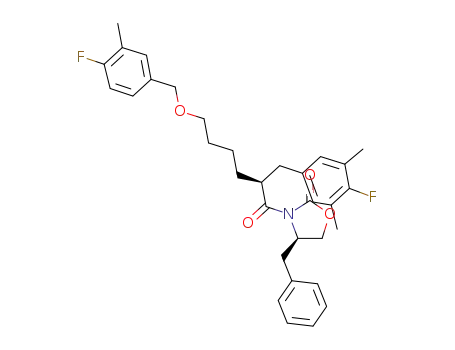 (R)-3-((S)-2-(4-fluoro-3,5-dimethylbenzyl)-6-(4-fluoro-3-methylbenzyloxy)hexanoyl)-4-benzyloxazolidin-2-one
