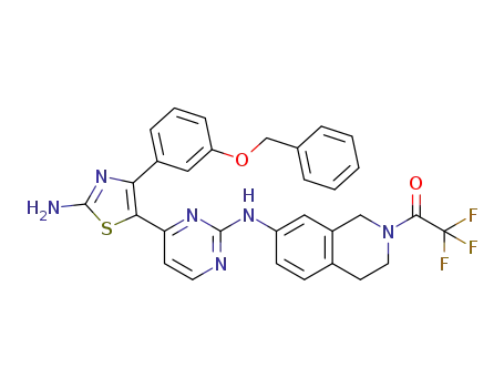 N-(4-(2-amino-4-(3-((phenylmethyl)oxy)phenyl)-1,3-thiazol-5-yl)-2-pyrimidinyl)-2-(trifluoroacetyl)-1,2,3,4-tetrahydro-7-isoquinolinamine