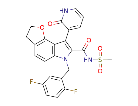 6-(2,5-difluorobenzyl)-N-(methylsulfonyl)-8-(2-oxo-1,2-dihydropyridin-3-yl)-3,6-dihydro-2H-furo[2,3-e]indole-7-carboxamide