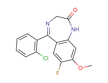 5-(2-Chlorophenyl)-1,3-dihydro-7-fluoro-8-methoxy-2H-1,4-benzodiazepine-2-one