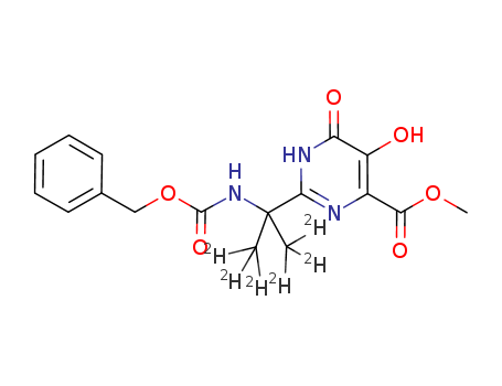 Methyl 2-[2-(benzyloxycarbonylamino)-(1,3-D6-propan)-2-yl]-5-hydroxy-6-oxo-1,6-dihydropyrimidine-4-carboxylate