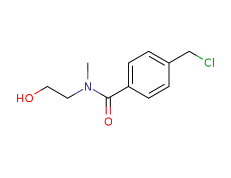Molecular Structure of 1182906-72-4 (4-(chloromethyl)-N-(2-hydroxyethyl)-N-methylbenzamide)