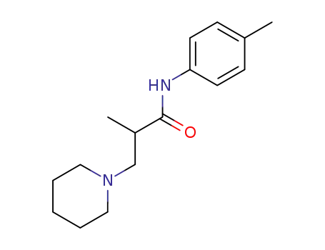 Molecular Structure of 109400-86-4 (β-piperidino-isobutyric acid <i>p</i>-toluidide)