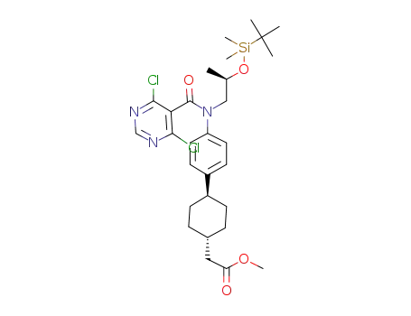 methyl [trans-4-(4-{[(2R)-2-{[tert-butyl(dimethyl)silyl]oxy}propyl][(4,6-dichloropyrimidin-5-yl)carbonyl]amino}phenyl)cyclohexyl]acetate