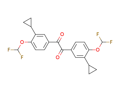 Molecular Structure of 1062617-20-2 (1,2-bis(3-cyclopropyl-4-(difluoromethoxy)phenyl)ethane-1,2-dione)