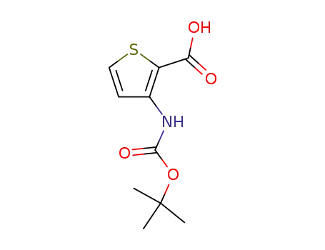 Molecular Structure of 101537-64-8 (BOC-3-AMINO-THIOPHENE-2-CARBOXYLIC ACID)