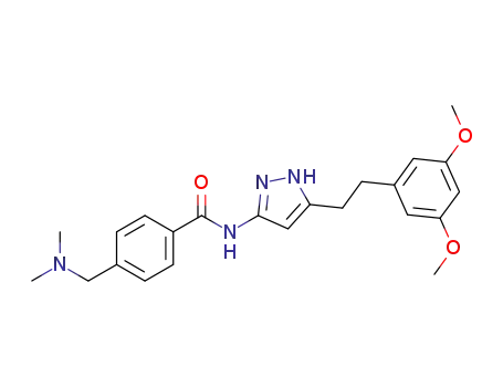 N-[5-[2-(3,5-dimethoxyphenyl)ethyl]-1H-pyrazol-3-yl]-4-(dimethylaminomethyl)benzamide