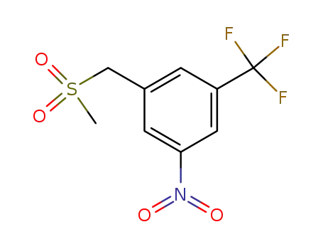 Molecular Structure of 1044271-90-0 (1-methylsulfonylmethyl-3-nitro-5-trifluoromethyl-benzene)