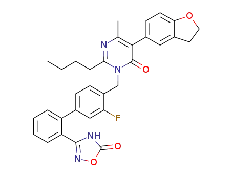 2-butyl-5-(2,3-dihydro-1-benzofuran-5-yl)-3-{[3-fluoro-2'-(5-oxo-4,5-dihydro-1,2,4-oxadiazol-3-yl)biphenyl-4-yl]methyl}-6-methylpyrimidin-4(3H)-one