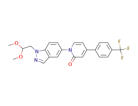 1-(1-(2,2-Dimethoxyethyl)-1H-indazol-5-yl)-4-(4-(trifluoromethyl)phenyl)pyridin-2(1H)-one
