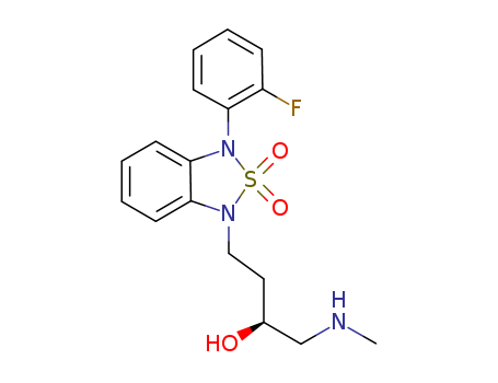 2,1,3-Benzothiadiazole-1(3H)-propanol, 3-(2-fluorophenyl)-α-[(methylamino)methyl]-, 2,2-dioxide, (αS)-