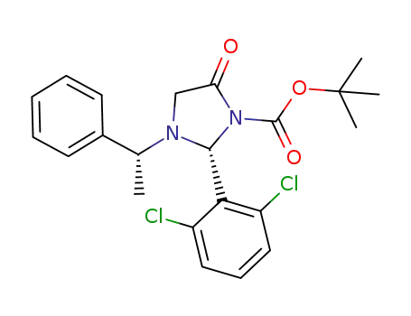 1,1-dimethylethyl (2R)-(2,6-dichlorophenyl)-5-oxo-3-((1'R)-phenylethyl)tetrahydro-1H-1-imidazolecarboxylate