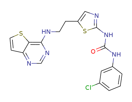 N-(3-Chlorophenyl)-N'-[5-[2-(thieno[3,2-d]pyrimidin-4-ylamino)ethyl]-2-thiazolyl]urea