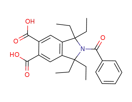 Molecular Structure of 1150647-47-4 (2-benzoyl-1,1,3,3-tetraethylisoindoline-5,6-dicarboxylic acid)