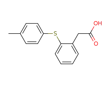 Molecular Structure of 16174-75-7 (2-[2-(p-tolylsulfanyl)phenyl]acetic acid)