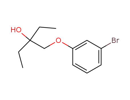 Molecular Structure of 1141779-97-6 (3-((3-bromophenoxy)methyl)pentan-3-ol)