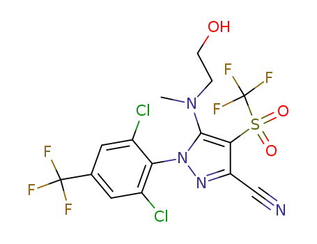 1H-Pyrazole-3-carbonitrile,
1-[2,6-dichloro-4-(trifluoromethyl)phenyl]-5-[(2-hydroxyethyl)methylamino
]-4-[(trifluoromethyl)sulfonyl]-