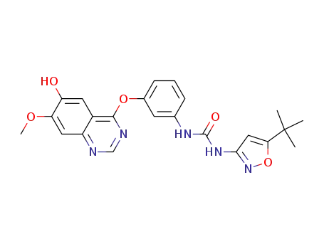 1-(5-tert-butylisoxazol-3-yl)-3-(3-(6-hydroxy-7-methoxyquinazolin-4-yloxy)phenyl)urea