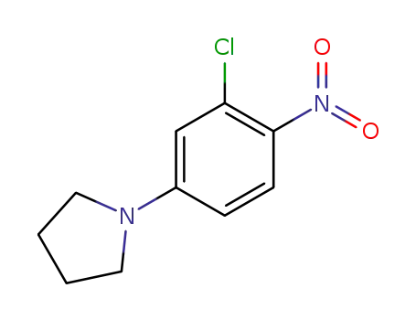 Molecular Structure of 133387-31-2 (2-chloro-4-(1-pyrrolidinyl)nitrobenzene)