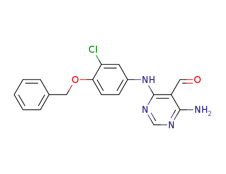 4-amino-6-(4-benzyloxy-3-chloro-phenylamino)-pyrimidine-5-carbaldehyde
