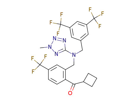 (2-{[(3,5-bis-trifluoromethyl-benzyl)-(2-methyl-2H-tetrazol-5-yl)-amino]-methyl}-4-trifluoromethyl-phenyl)-cyclobutyl-methanone