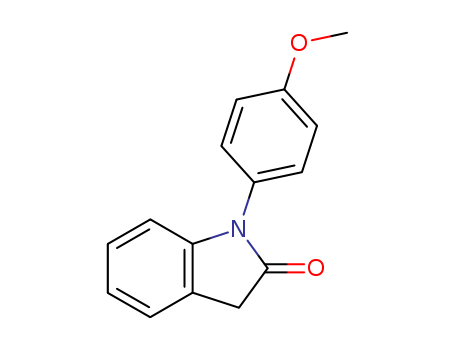 Molecular Structure of 19621-24-0 (2H-Indol-2-one, 1,3-dihydro-1-(4-methoxyphenyl)-)