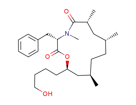 1-Oxa-4-azacyclotridecane-2,5-dione,
13-(4-hydroxybutyl)-4,6,8,11-tetramethyl-3-(phenylmethyl)-,
(3S,6R,8R,11R,13R)-