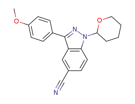 1H-Indazole-5-carbonitrile,
3-(4-methoxyphenyl)-1-(tetrahydro-2H-pyran-2-yl)-