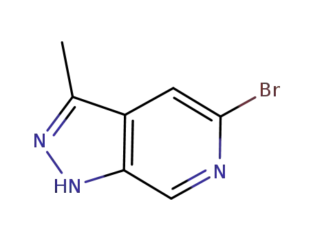 Molecular Structure of 929617-30-1 (5-Bromo-3-methyl-1H-pyrazolo[3,4-c]pyridine)
