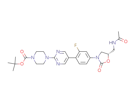 tert-butyl 4-[5-(4-{(5S)-5-[(acetylamino)methyl]-2-oxo-1,3-oxazolidin-3-yl}-2-fluorophenyl)-2-pyrimidinyl]-1-piperazinecarboxylate