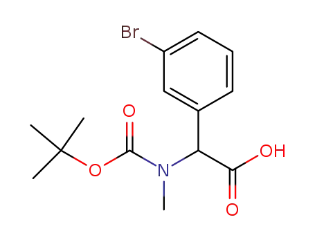 Molecular Structure of 1071454-65-3 (N-Boc-N-methyl-3-bromo-DL-phenylalanine)