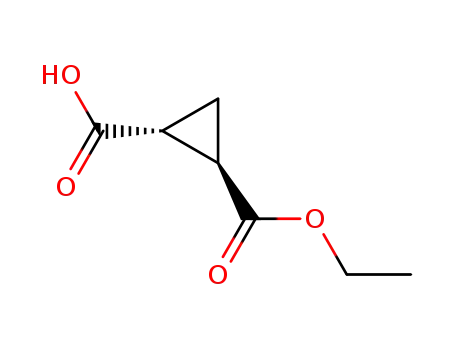 Molecular Structure of 613261-14-6 (1,2-Cyclopropanedicarboxylicacid,monoethylester,(1R,2R)-(9CI))