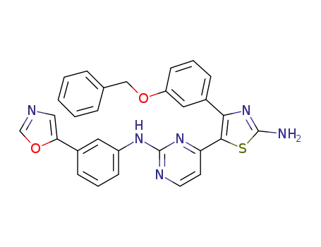 4-(2-amino-4-(3-((phenylmethyl)oxy)phenyl)-1,3-thiazol-5-yl)-N-(3-(1,3-oxazol-5-yl)phenyl)-2-pyrimidinamine