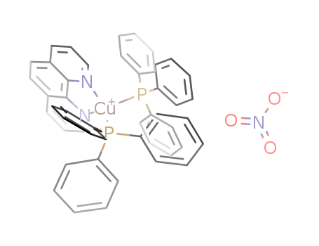 (1,10-Phenanthroline)bis(triphenylphosphine) copper(I) nitrate dichloromethane adduct