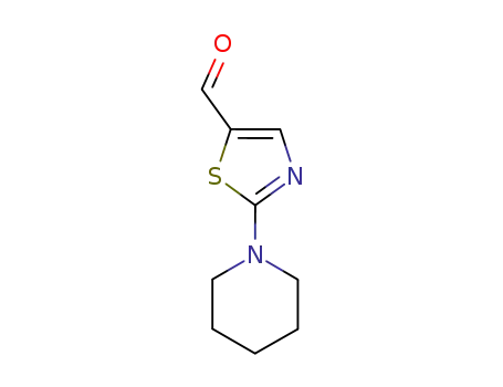 Molecular Structure of 129865-52-7 (2-PIPERIDIN-1-YL-THIAZOLE-5-CARBALDEHYDE)