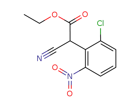 Molecular Structure of 1126602-43-4 (ethyl 2-(6-chloro-2-nitrophenyl)-2-cyanoacetate)