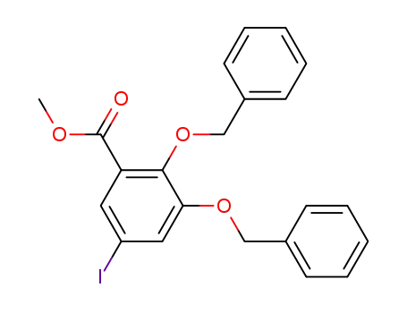 2,3-bis-benzyloxy-5-iodobenzoic acid methyl ester