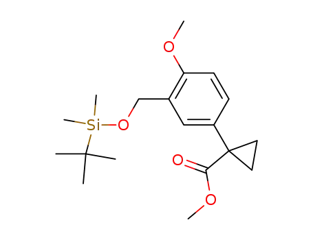 Molecular Structure of 936727-37-6 (1-[3-(tert-butyl-dimethyl-silanyloxymethyl)-4-methoxyphenyl]cyclopropane carboxylic acid methyl ester)