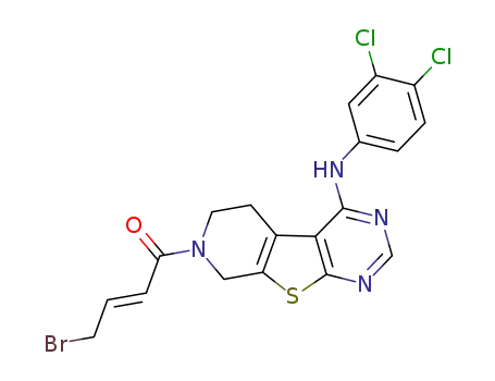 7-[(2E)-4-bromobut-2-enoyl]-N-(3,4-dichlorophenyl)-5,6,7,8-tetrahydropyrido[4',3':4,5]thieno[2,3-d]pyrimidin-4-amine