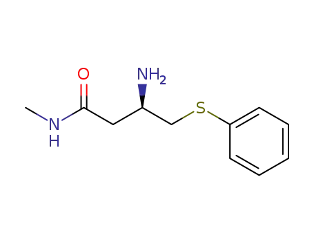 Molecular Structure of 1012059-97-0 (ButanaMide, 3-aMino-N-Methyl-4-(phenylthio)-, (3R)-)