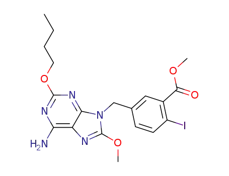 2-butoxy-9-(4-iodo-3-methoxycarbonylbenzyl)-8-methoxyadenine